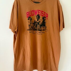 Budweiser Men's Tan Graphic Tee